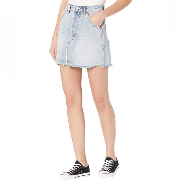 We The Free Dresses & Skirts - FREE PEOPLE BREA CUTOFF DENIM MINI SKIRT size 26 WE THE FREE